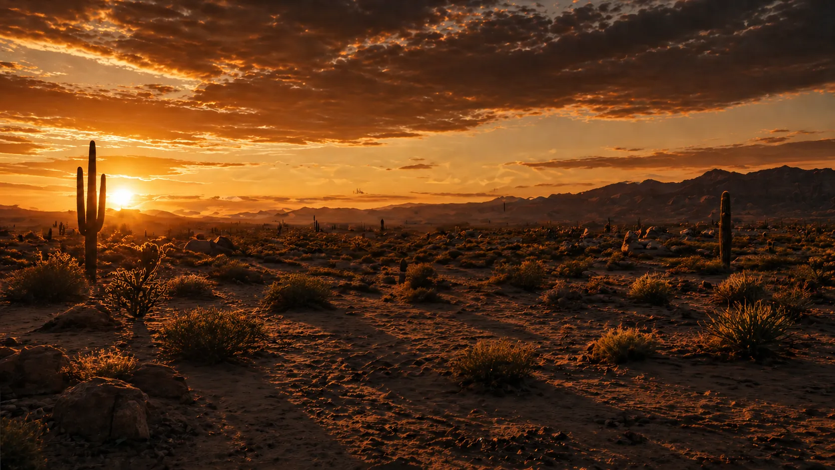 Baja desert at golden hour